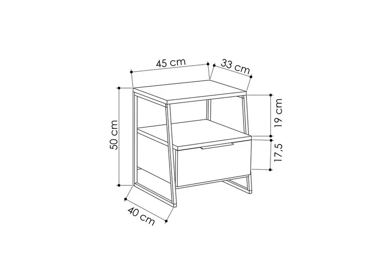 Nattbord Kavilash Hitit - Hitit - Møbler - Bord - Avlastningsbord - Sengebord & nattbord
