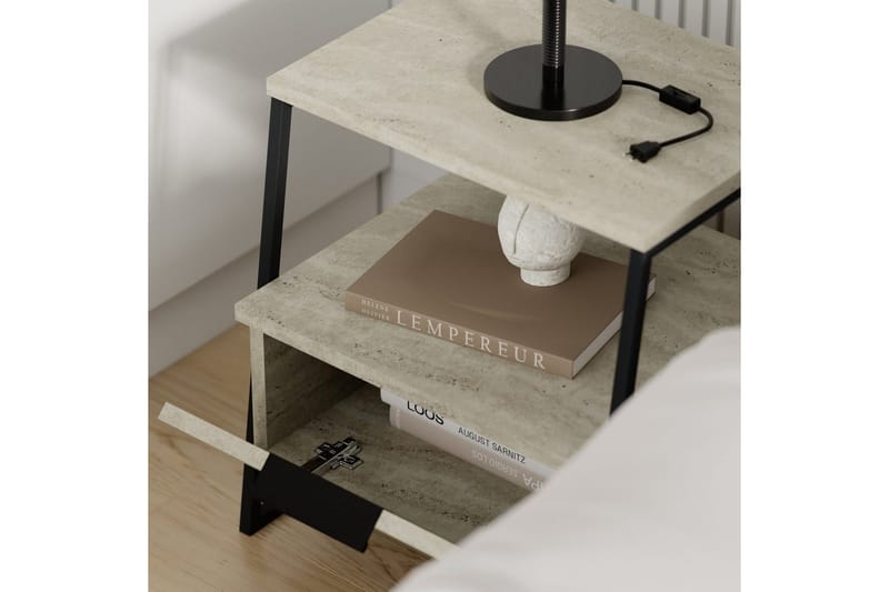 Nattbord Kavilash Travertin - Travertin - Møbler - Bord - Avlastningsbord - Sengebord & nattbord