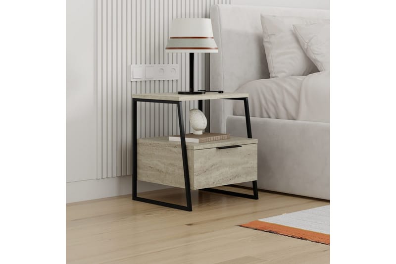 Nattbord Kavilash Travertin - Travertin - Møbler - Bord - Avlastningsbord - Sengebord & nattbord