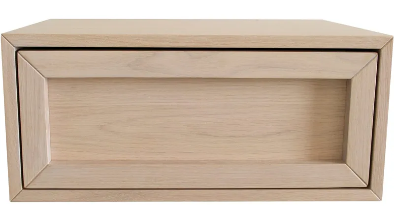 Nattbord Korsen for Vegg, Hvitpigmentert eik