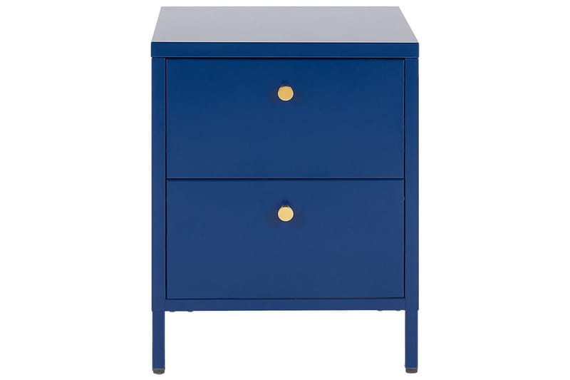 Nattbord Kylea Blå, gull - Blå, gull - Møbler - Bord - Avlastningsbord - Sengebord & nattbord