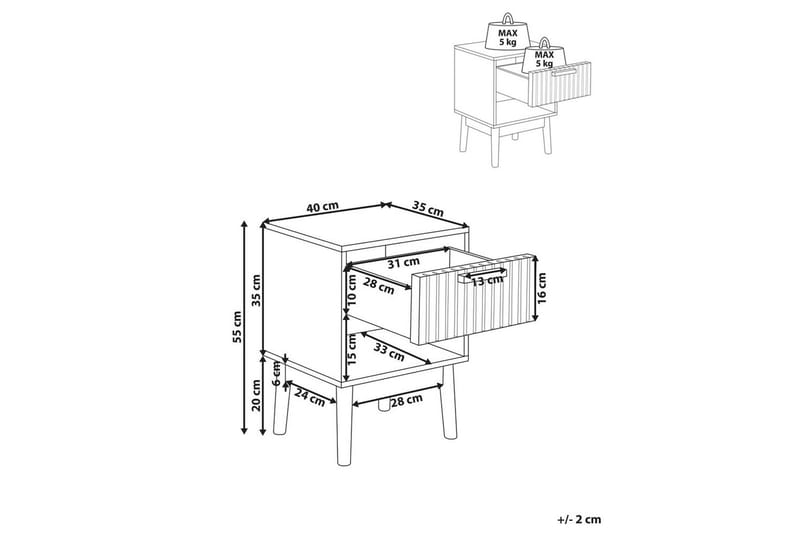 Nattbord Lynwood - Møbler - Bord - Avlastningsbord - Sengebord & nattbord