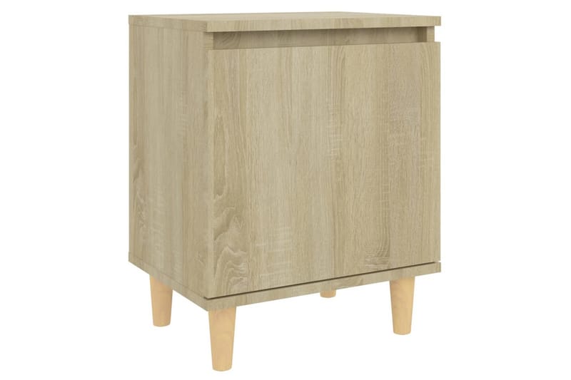 Nattbord med ben i heltre sonoma eik 40x30x50 cm - Brun - Møbler - Bord - Avlastningsbord - Sengebord & nattbord