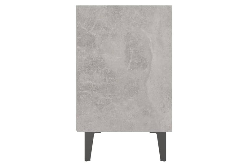 Nattbord med metallben betonggrå 40x30x50 cm - Grå - Møbler - Bord - Avlastningsbord - Sengebord & nattbord