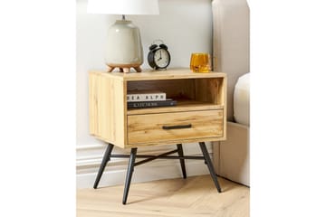 Nattbord med oppbevaringsskuff Lubock - Møbler - Bord - Avlastningsbord - Sengebord & nattbord