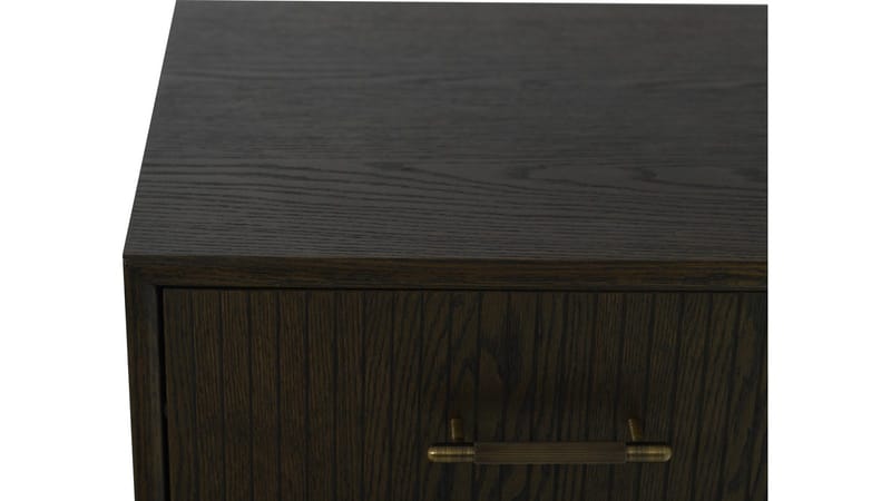 Nattbord NFG Lyon 1 skuff Brunlackad ek 66 cm - Brunlakkert eik - Møbler - Bord - Avlastningsbord - Sengebord & nattbord