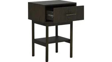 Nattbord NFG Lyon 1 skuff Brunlackad ek 66 cm - Brunlakkert eik - Møbler - Bord - Avlastningsbord - Sengebord & nattbord