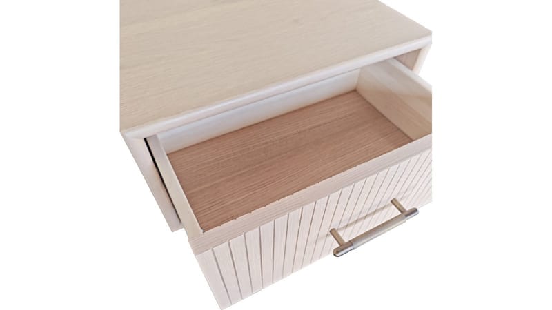 Nattbord NFG Lyon 1 skuff Vitpigmenterad ek 66 cm - Hvitpigmentert eik - Møbler - Bord - Avlastningsbord - Sengebord & nattbord