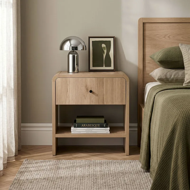 Nattbord Nordure Parila (45 x 45 x 40 cm) Sepet Oak - Sepet Oak - Møbler - Bord - Avlastningsbord - Sengebord & nattbord