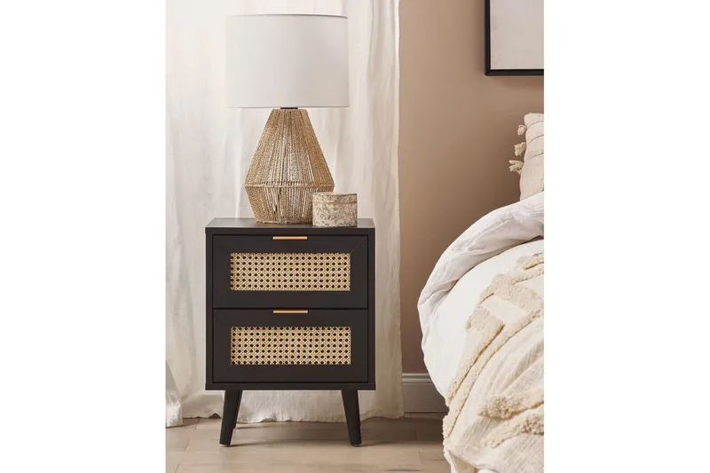 Nattbord Opoco med 2 oppbevaringsskuffer - Møbler - Bord - Avlastningsbord - Sengebord & nattbord