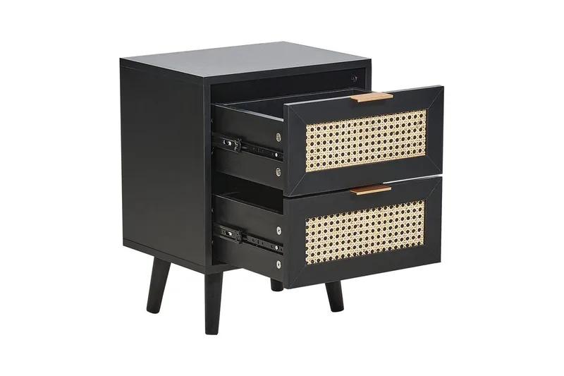 Nattbord Opoco med 2 oppbevaringsskuffer - Møbler - Bord - Avlastningsbord - Sengebord & nattbord