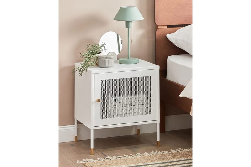 Nattbord Ossett Hvit - Hvit - Møbler - Bord - Avlastningsbord - Sengebord & nattbord