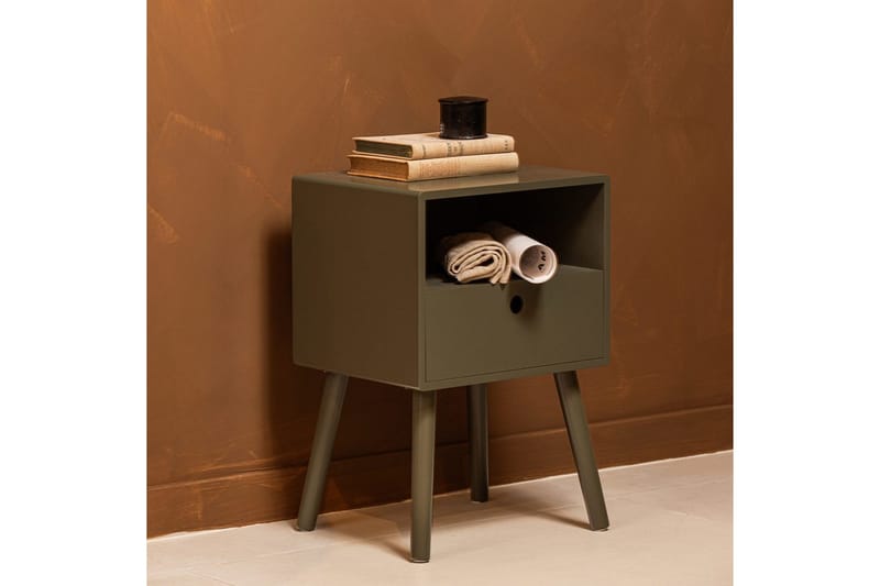 Nattbord Ozzy - Varm grønn - Møbler - Bord - Avlastningsbord - Sengebord & nattbord
