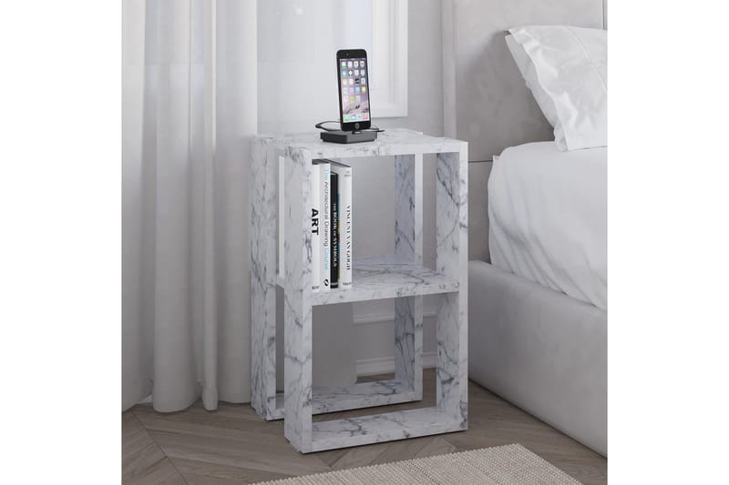 Nattbord Quival Carrara Marmor - Carrara Marmor - Møbler - Bord - Avlastningsbord - Sengebord & nattbord