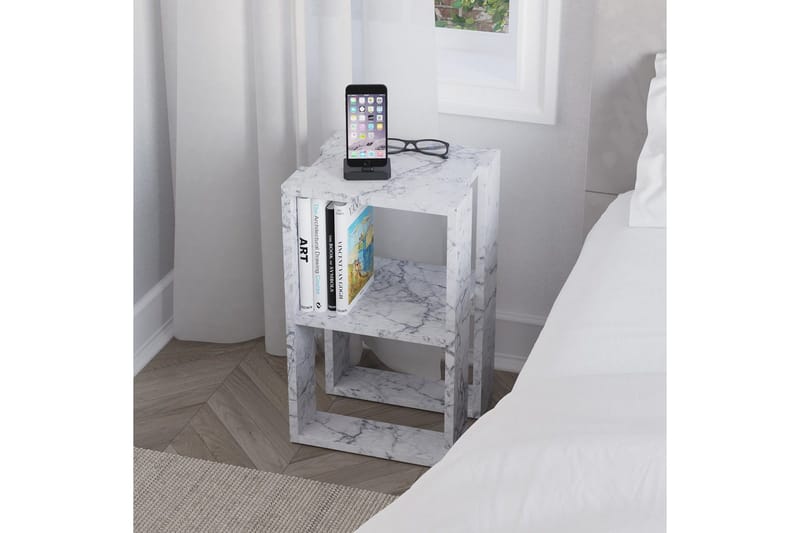 Nattbord Quival Carrara Marmor - Carrara Marmor - Møbler - Bord - Avlastningsbord - Sengebord & nattbord
