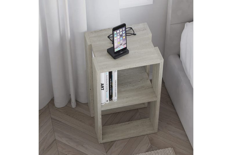 Nattbord Quival Travertin - Travertin - Møbler - Bord - Avlastningsbord - Sengebord & nattbord