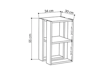 Nattbord Quival Travertin - Travertin - Møbler - Bord - Avlastningsbord - Sengebord & nattbord