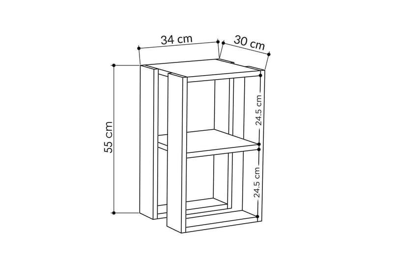 Nattbord Quival Travertin - Travertin - Møbler - Bord - Avlastningsbord - Sengebord & nattbord