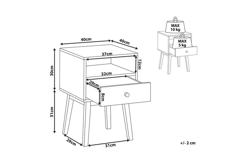 Nattbord Rodes - Møbler - Bord - Avlastningsbord - Sengebord & nattbord