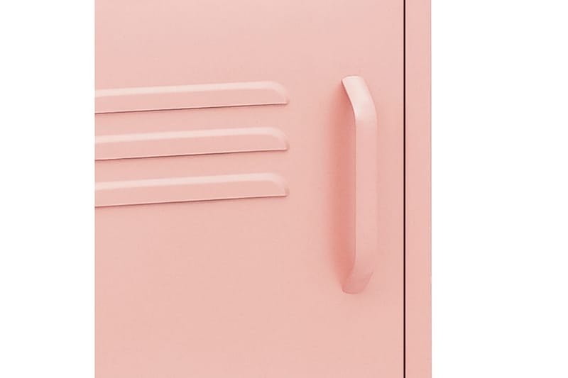 Nattbord rosa 35x35x51 cm stål - Rosa - Sengebord & nattbord