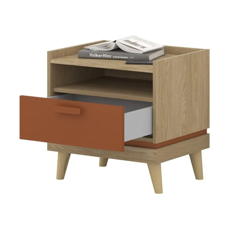Nattbord Scandi 1 skuff - Oljet eik - Møbler - Bord - Avlastningsbord - Sengebord & nattbord