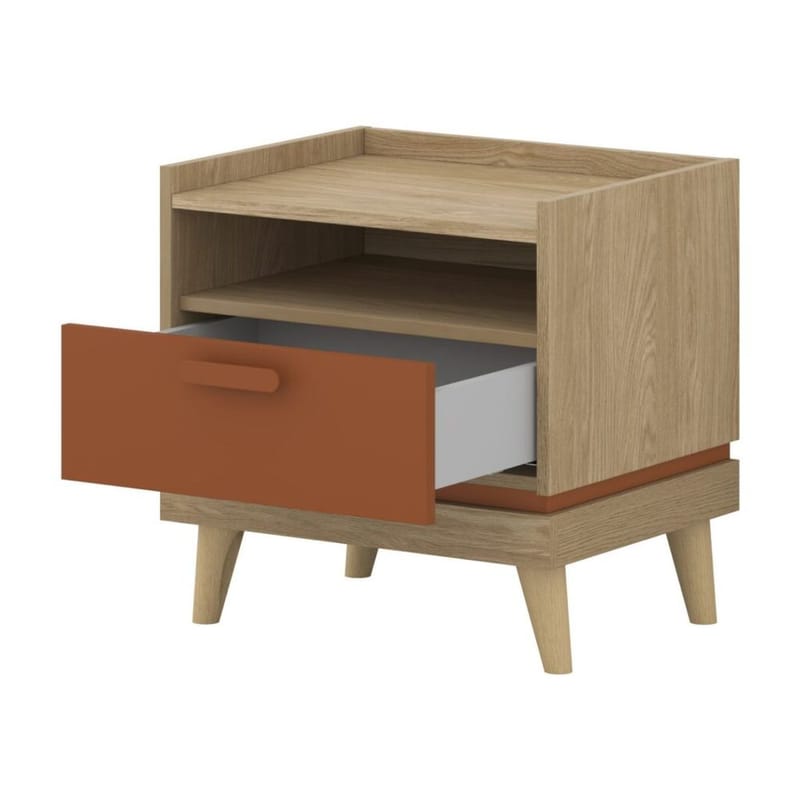 Nattbord Scandi 1 skuff - Oljet eik - Møbler - Bord - Avlastningsbord - Sengebord & nattbord