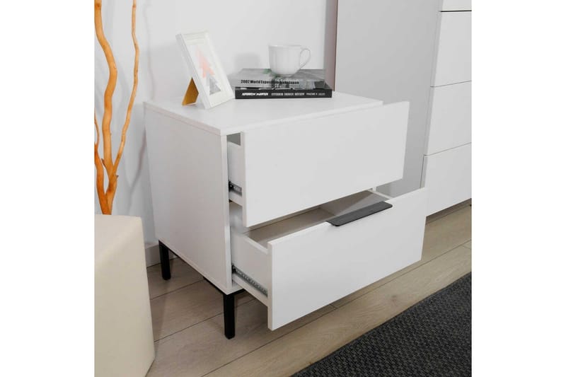 Nattbord Serene Hvit - Hvit - Møbler - Bord - Avlastningsbord - Sengebord & nattbord