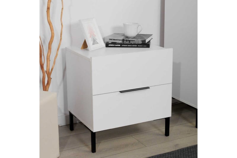Nattbord Serene Hvit - Hvit - Møbler - Bord - Avlastningsbord - Sengebord & nattbord