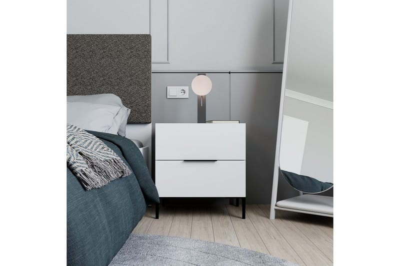 Nattbord Serene Hvit - Hvit - Møbler - Bord - Avlastningsbord - Sengebord & nattbord