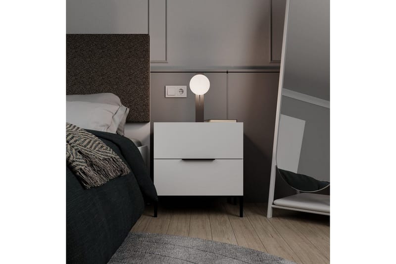 Nattbord Serene Hvit - Hvit - Møbler - Bord - Avlastningsbord - Sengebord & nattbord