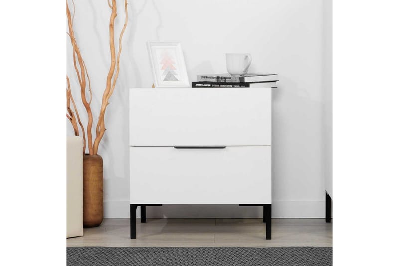 Nattbord Serene Hvit - Hvit - Møbler - Bord - Avlastningsbord - Sengebord & nattbord