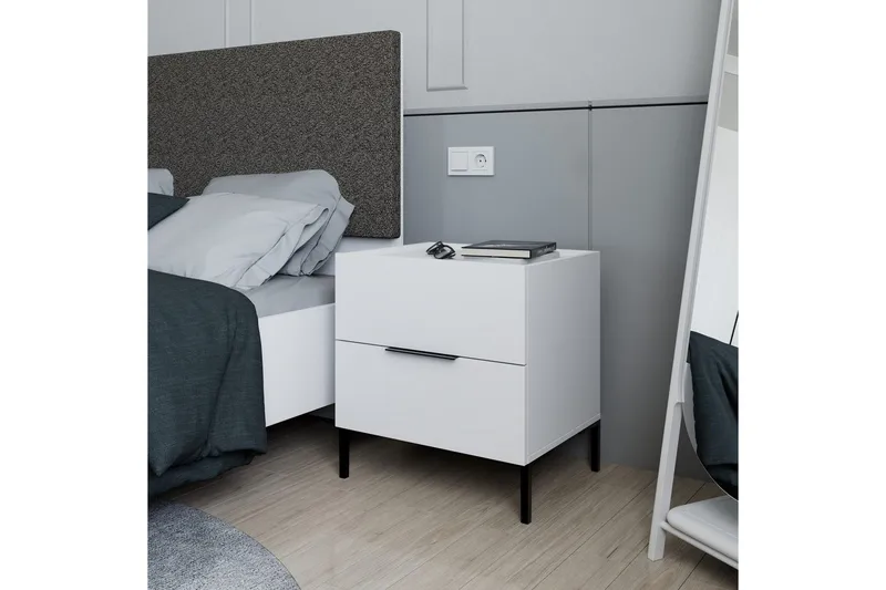 Nattbord Serene Hvit - Hvit - Møbler - Bord - Avlastningsbord - Sengebord & nattbord