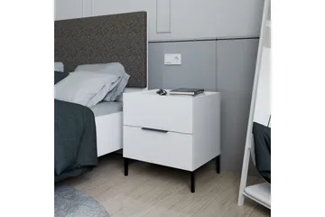 Nattbord Serene Hvit - Hvit - Møbler - Bord - Avlastningsbord - Sengebord & nattbord