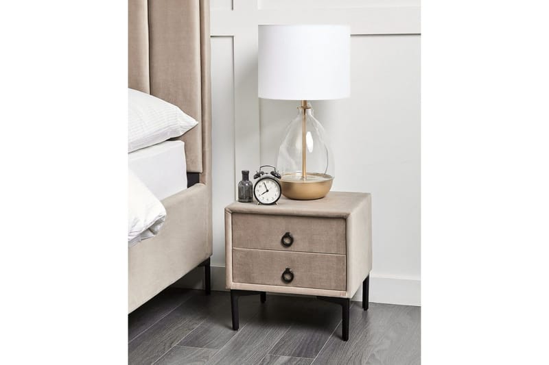 Nattbord Sezanne Beige, grå, svart - Beige, grå, svart - Møbler - Bord - Avlastningsbord - Sengebord & nattbord