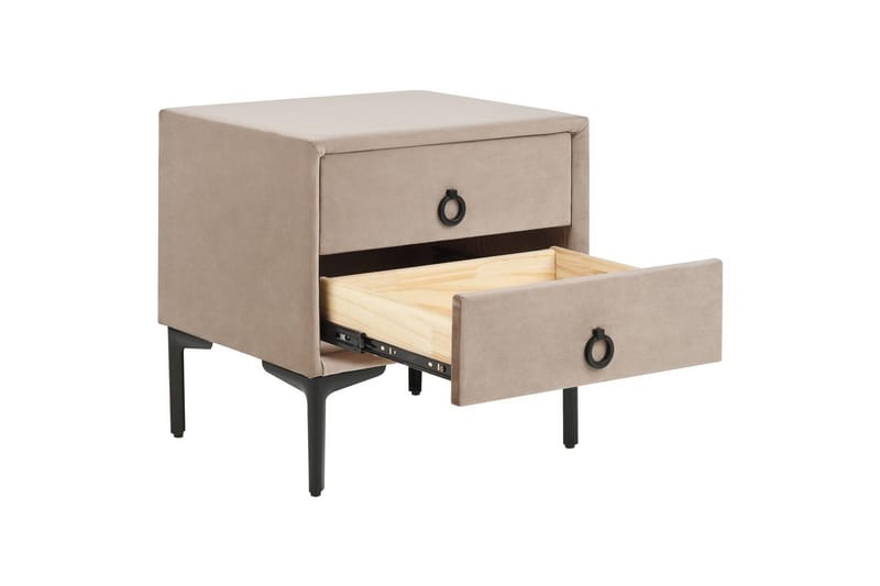 Nattbord Sezanne Beige, grå, svart - Beige, grå, svart - Møbler - Bord - Avlastningsbord - Sengebord & nattbord