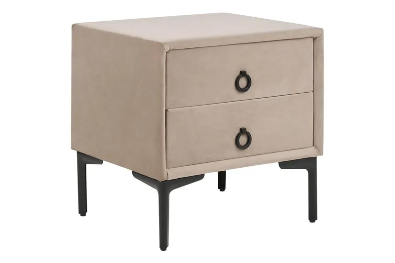 Nattbord Sezanne Beige, grå, svart - Beige, grå, svart - Møbler - Bord - Avlastningsbord - Sengebord & nattbord