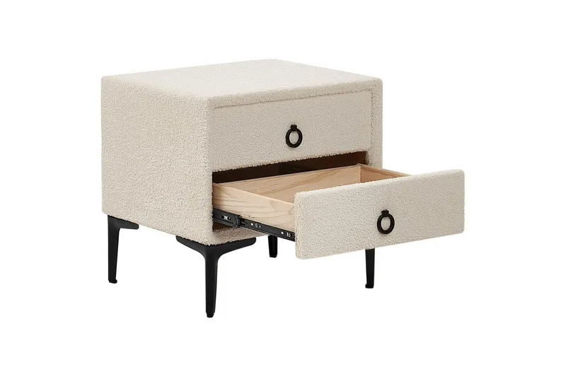 Nattbord Sezanne Hvit, Svart - Hvit, Svart - Møbler - Bord - Avlastningsbord - Sengebord & nattbord