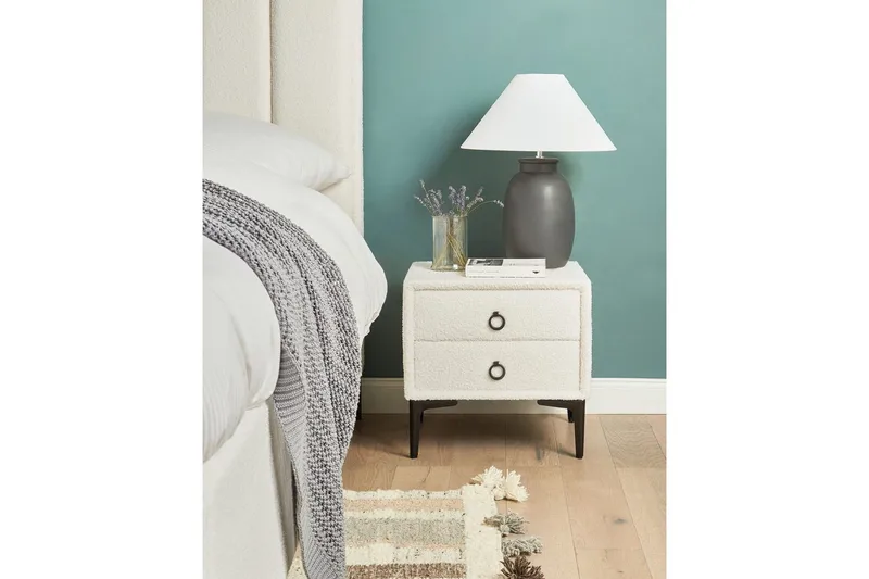 Nattbord Sezanne Hvit, Svart - Hvit, Svart - Møbler - Bord - Avlastningsbord - Sengebord & nattbord