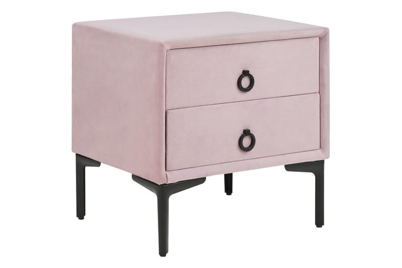 Nattbord Sezanne Rosa, Svart - Rosa, Svart - Møbler - Bord - Avlastningsbord - Sengebord & nattbord