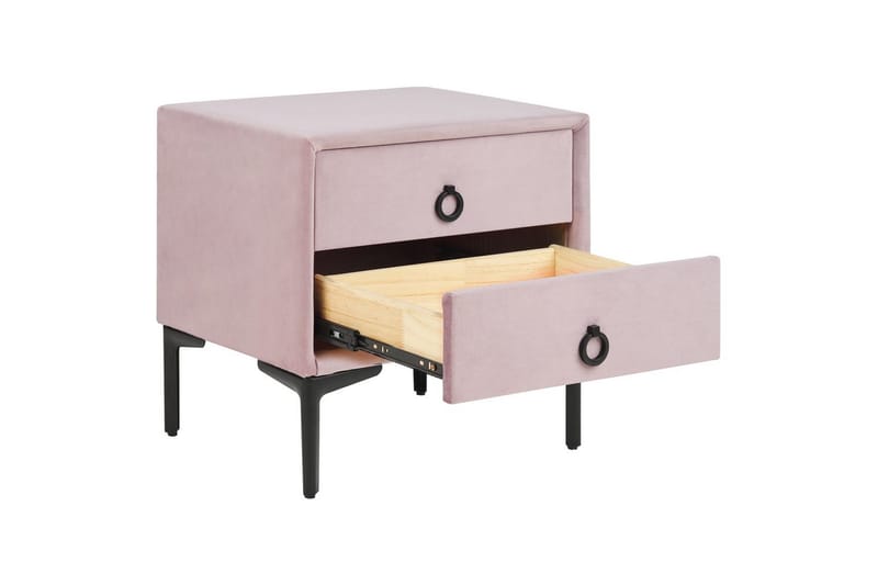 Nattbord Sezanne Rosa, Svart - Rosa, Svart - Møbler - Bord - Avlastningsbord - Sengebord & nattbord