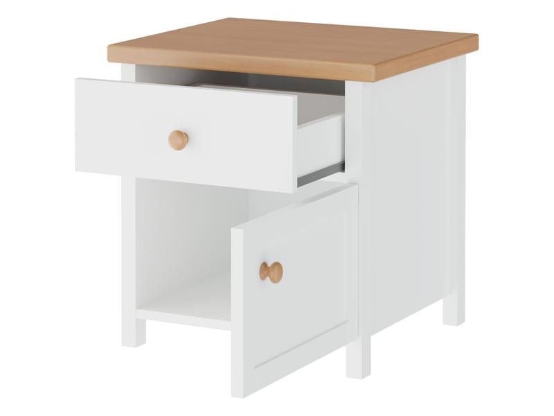 nattbord Story Beige, eik - Beige, eik - Møbler - Bord - Avlastningsbord - Sengebord & nattbord