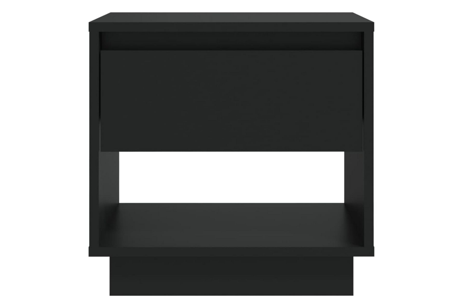 Nattbord svart 45x34x44 cm sponplate - Svart - Møbler - Bord - Avlastningsbord - Sengebord & nattbord