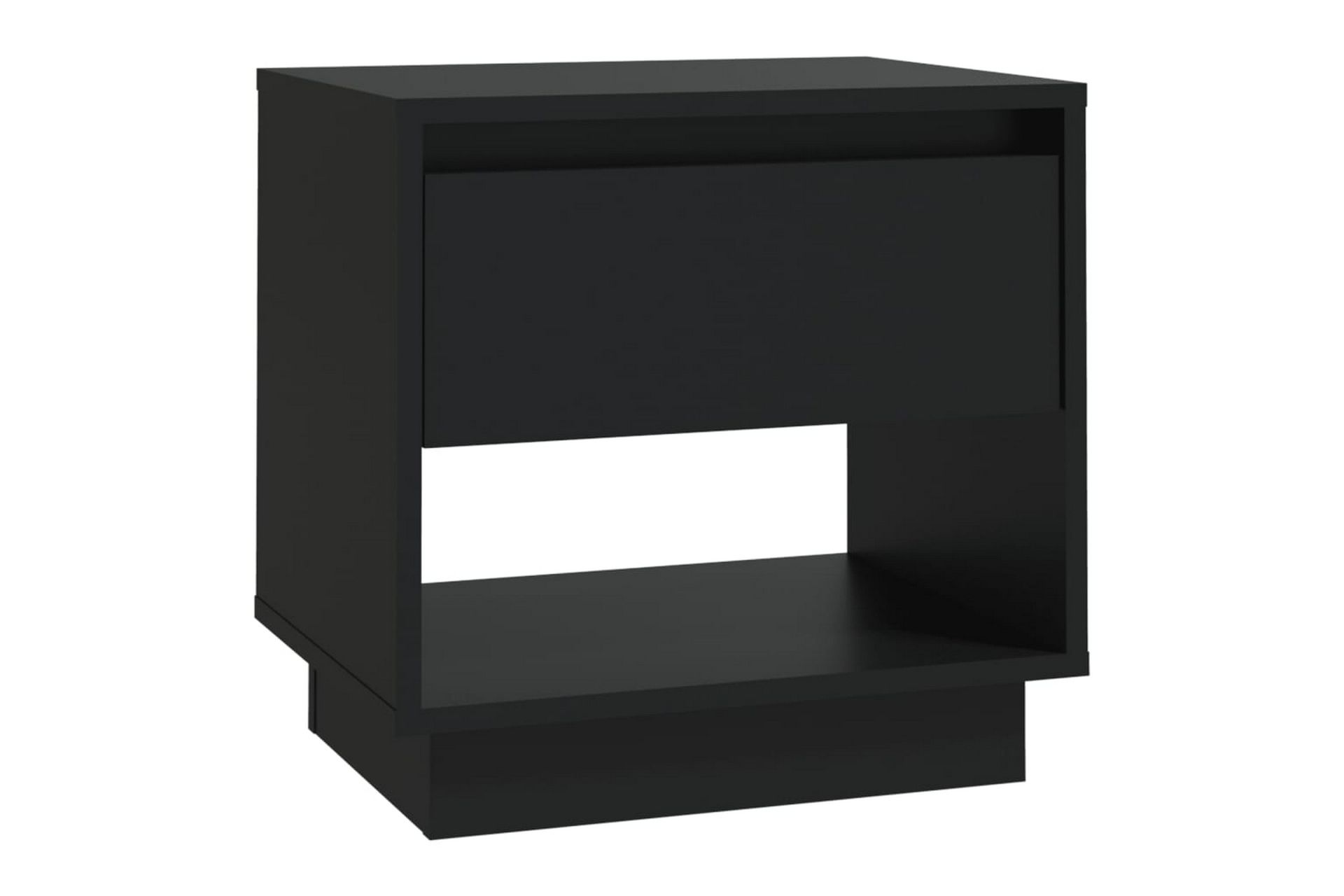 Nattbord svart 45x34x44 cm sponplate - Svart - Møbler - Bord - Avlastningsbord - Sengebord & nattbord