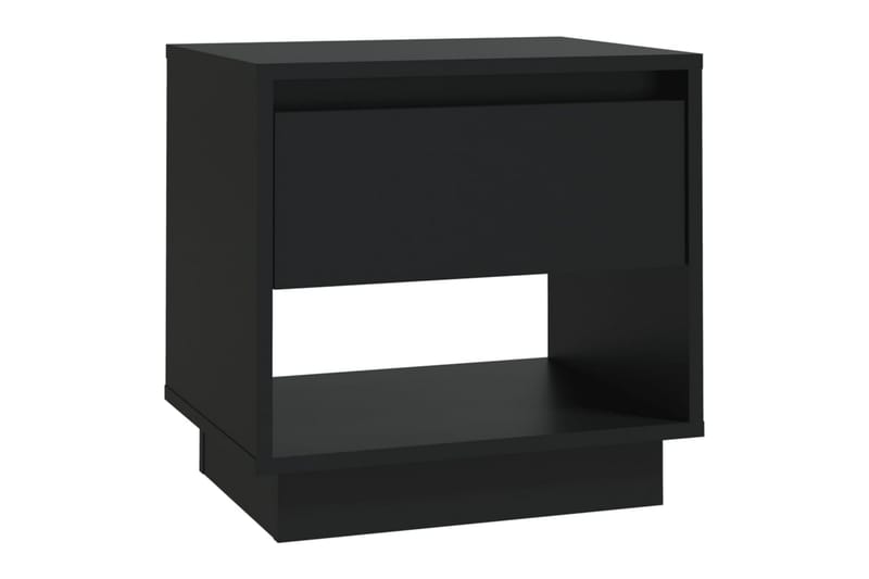 Nattbord svart 45x34x44 cm sponplate - Svart - Møbler - Bord - Avlastningsbord - Sengebord & nattbord