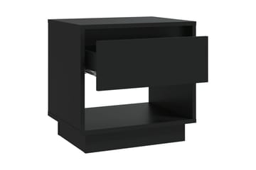 Nattbord svart 45x34x44 cm sponplate - Svart - Møbler - Bord - Avlastningsbord - Sengebord & nattbord