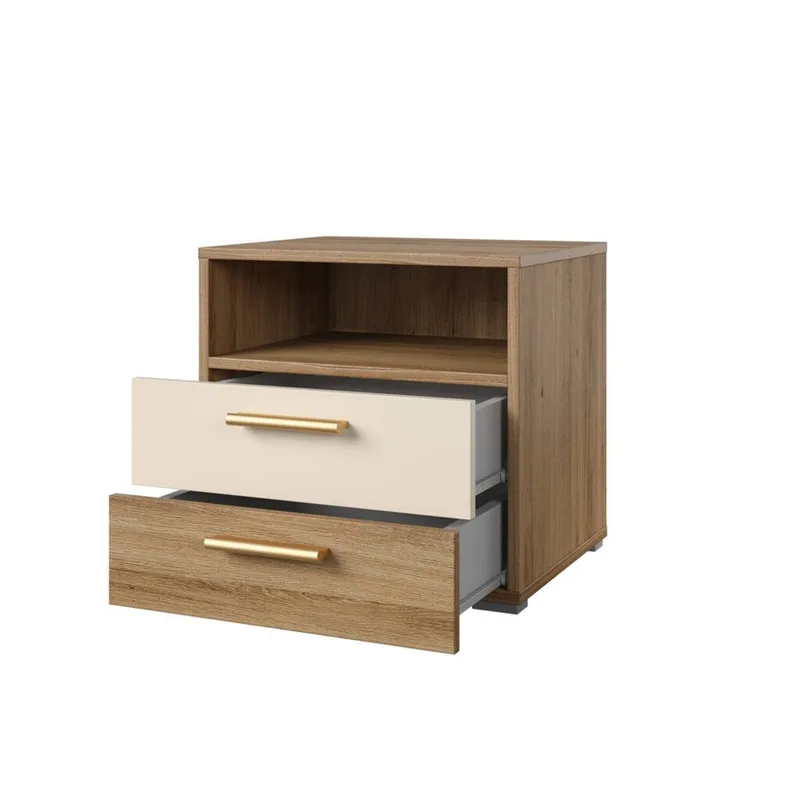 Nattbord Vertina med 2 skuffer - Møbler - Bord - Avlastningsbord - Sengebord & nattbord