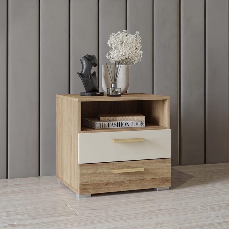 Nattbord Vertina med 2 skuffer - Møbler - Bord - Avlastningsbord - Sengebord & nattbord