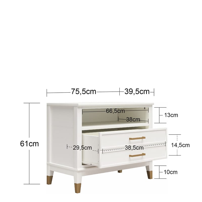 Nattbord Westerleigh Lysegrønn - Lysegrønn - Møbler - Bord - Avlastningsbord - Sengebord & nattbord