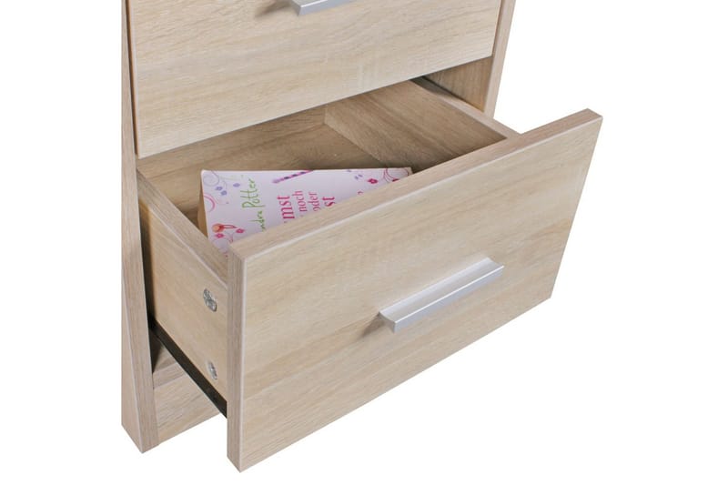 Nattbord Wohnling for kontinentalseng, 68 cm høy og 3 skuffer i en moderne stil Sonoma - Sonoma - Møbler - Bord - Avlastningsbord - Sengebord & nattbord