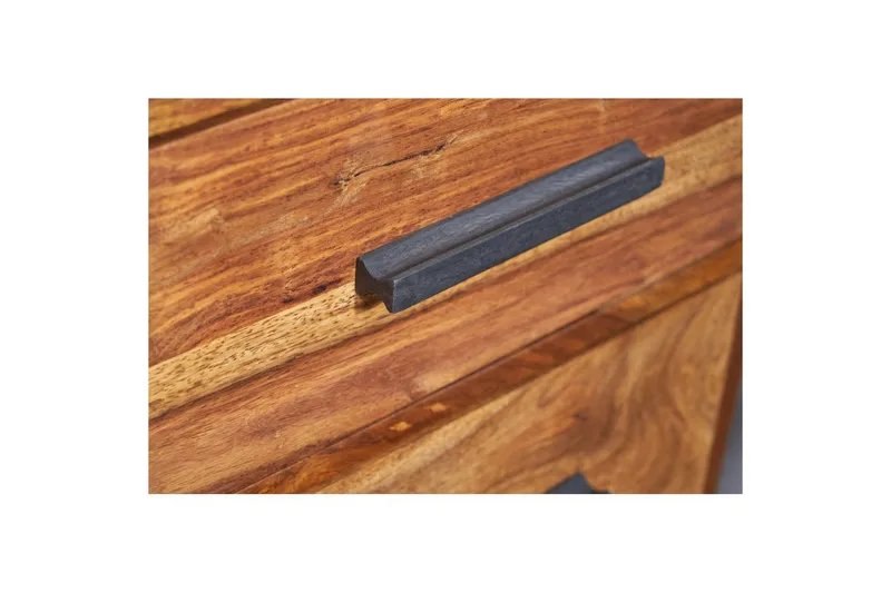 Nattbord Wohnling Heltre for kontinentalsenger med 2 skuffer oppbevaringshylle landlig stil - Møbler - Bord - Avlastningsbord - Sengebord & nattbord